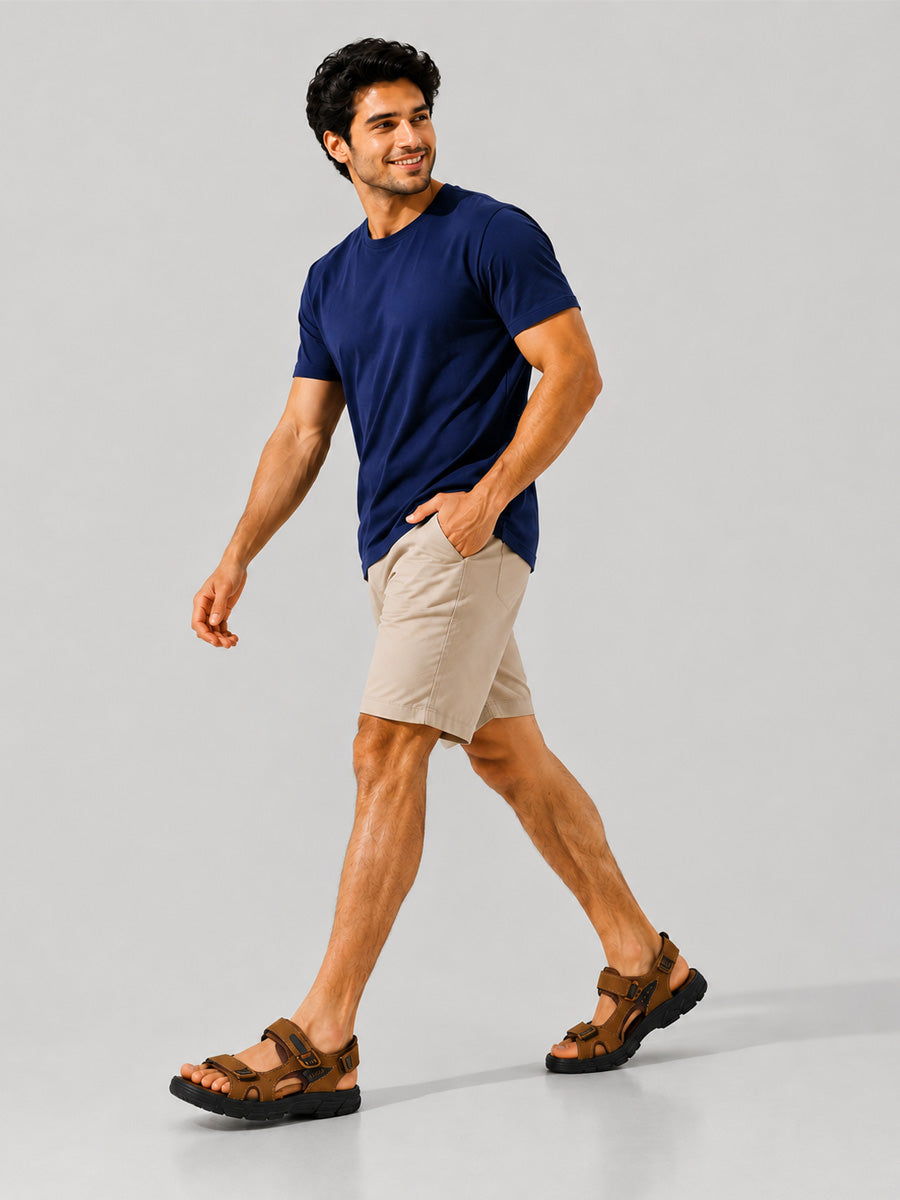 Men’s Leather Beach Sandals | Thick Sole & Plus Size